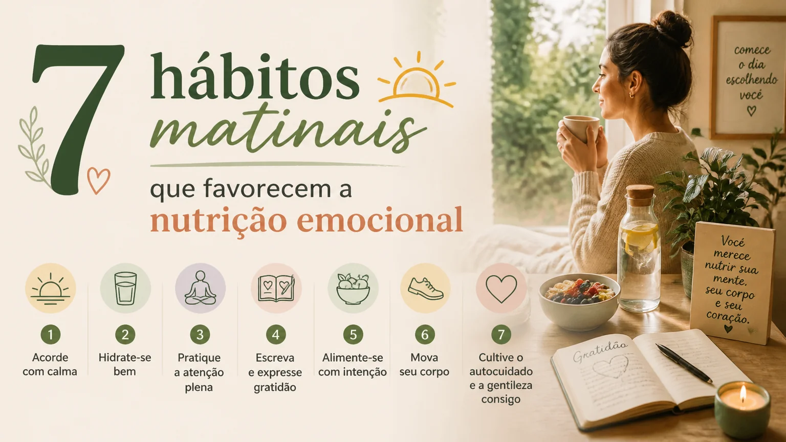 7 hábitos matinais que favorecem a nutrição emocional
