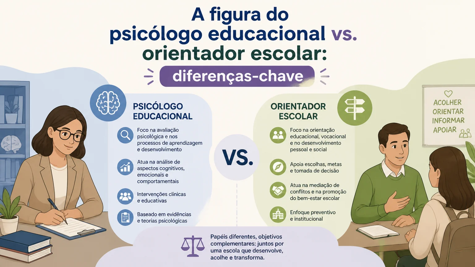 A figura do psicólogo educacional vs. orientador escolar: diferenças-chave - psicologia pratica