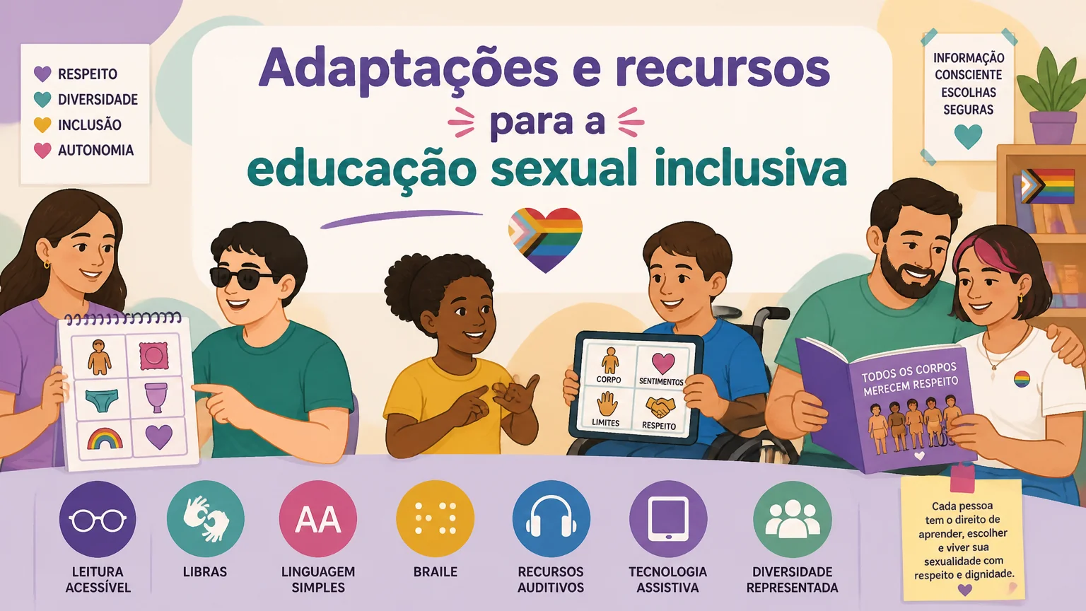Adaptações e recursos para a educação sexual inclusiva - sexualidade tea deficiencia