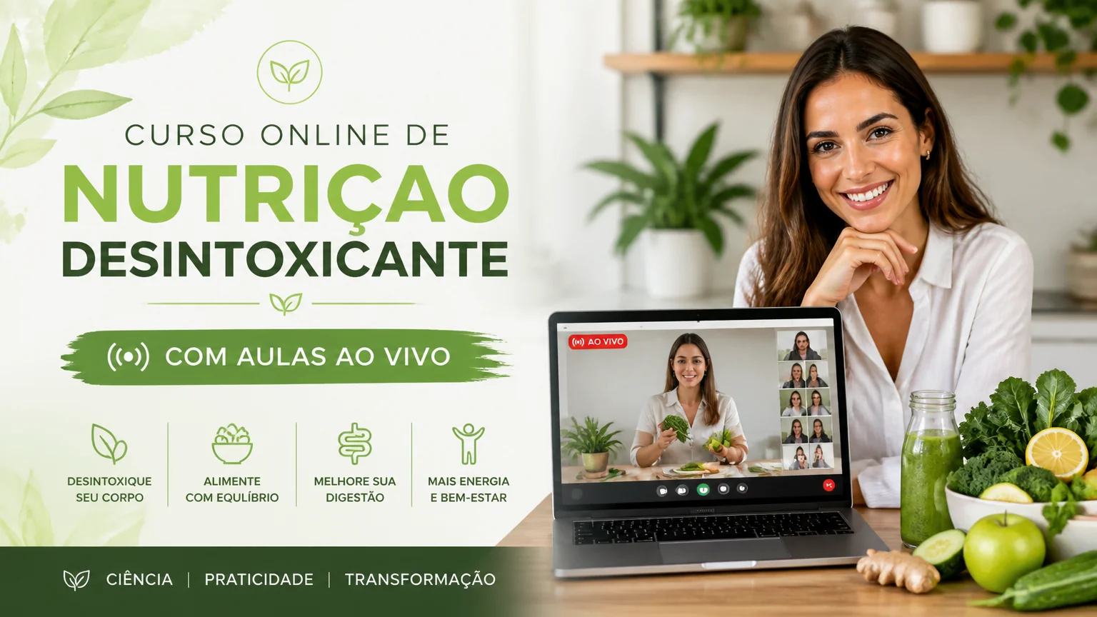 Curso online de nutrição desintoxicante com aulas ao vivo - nutricao desintoxicacao