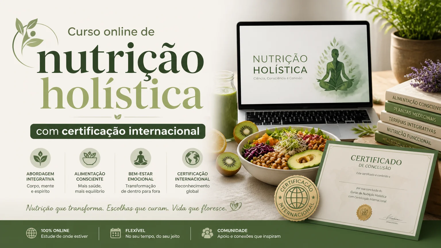 Curso online de nutrição holística com certificação internacional - nutricao holistica