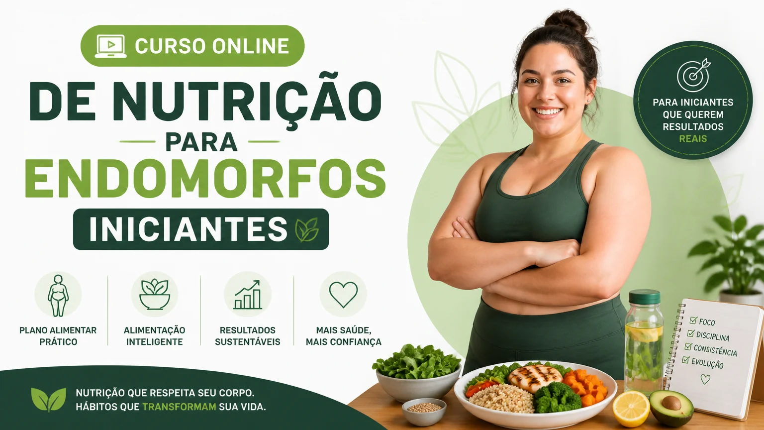 Curso online de nutrição para endomorfos iniciantes
