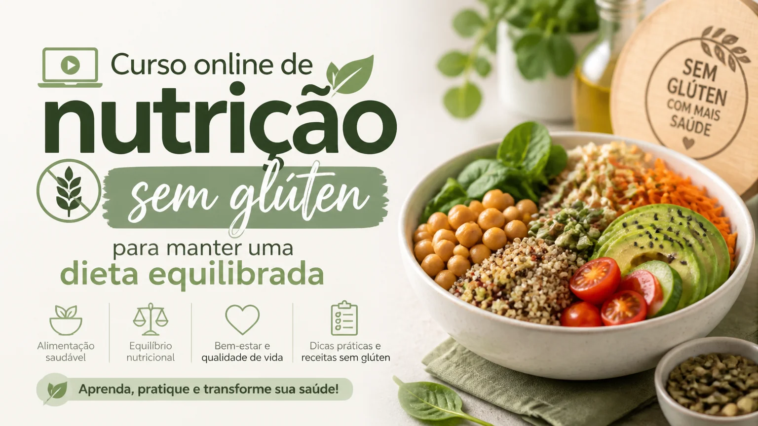 Curso online de nutrição sem glúten para manter uma dieta equilibrada - nutricao celiaca
