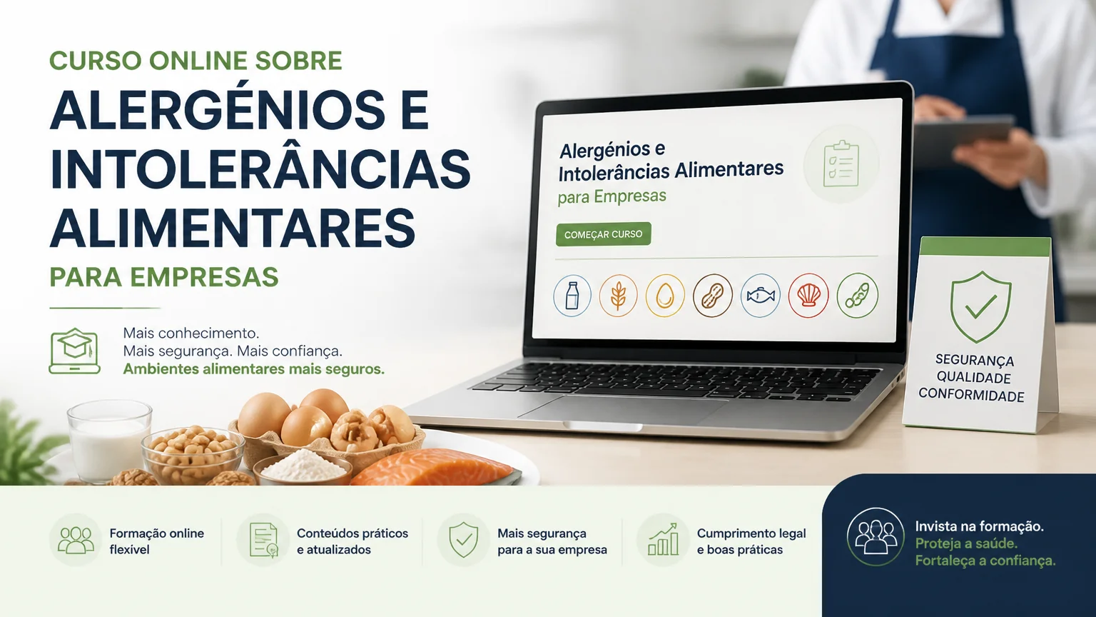 Curso online sobre alergénios e intolerâncias alimentares para empresas - alergenios