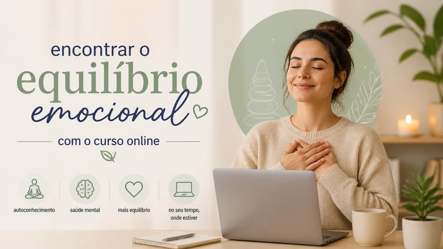 Encontrar o equilíbrio emocional com o curso online - tristeza felicidade