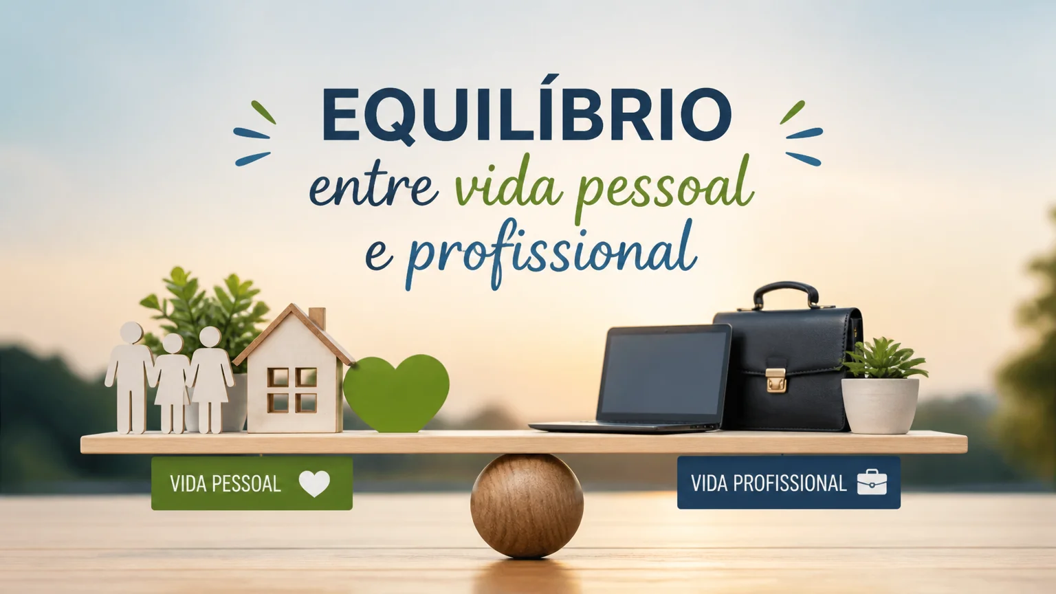 Equilíbrio entre vida pessoal e profissional - produtividade trabalho vida casa