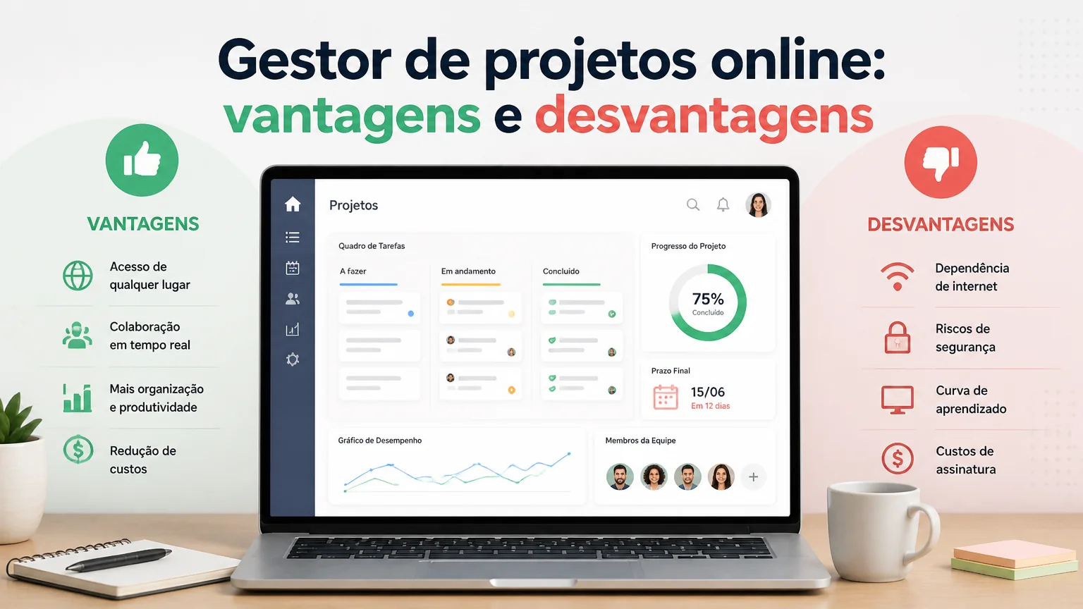 Gestor de projetos online: vantagens e desvantagens - gestor projetos