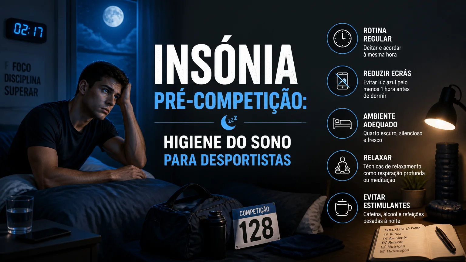 Insónia pré-competição: higiene do sono para desportistas - psicologia desportiva
