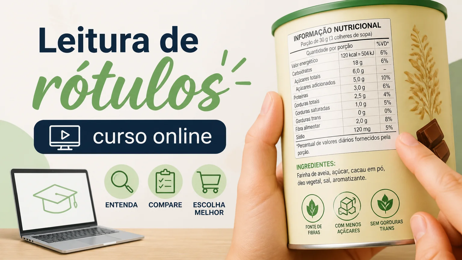 Leitura de rótulos curso online - nutricao cetogenica