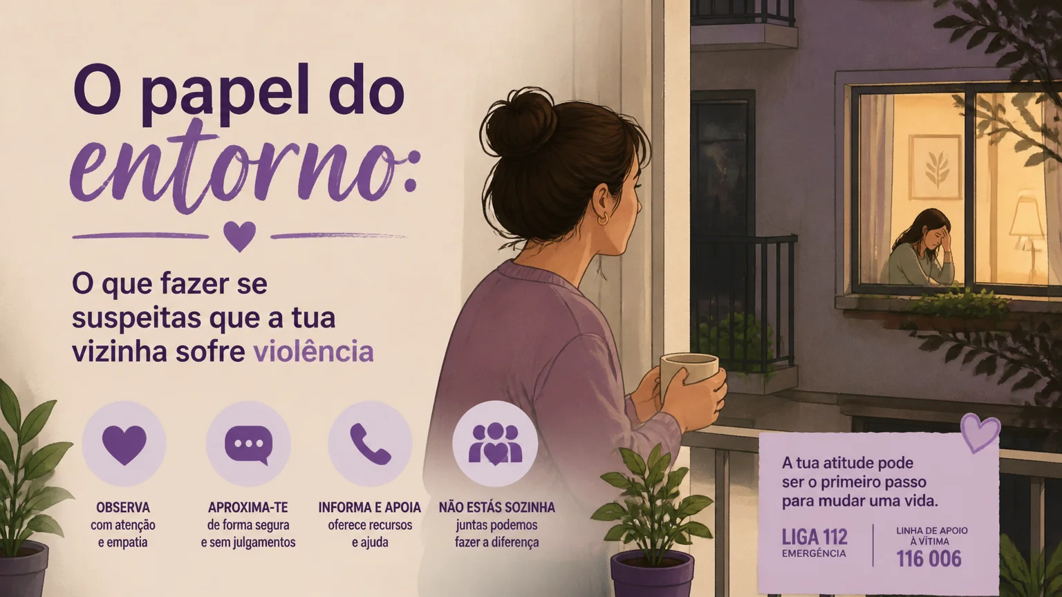 O papel do entorno: o que fazer se suspeitas que a tua vizinha sofre violência - violencia domestica familiar