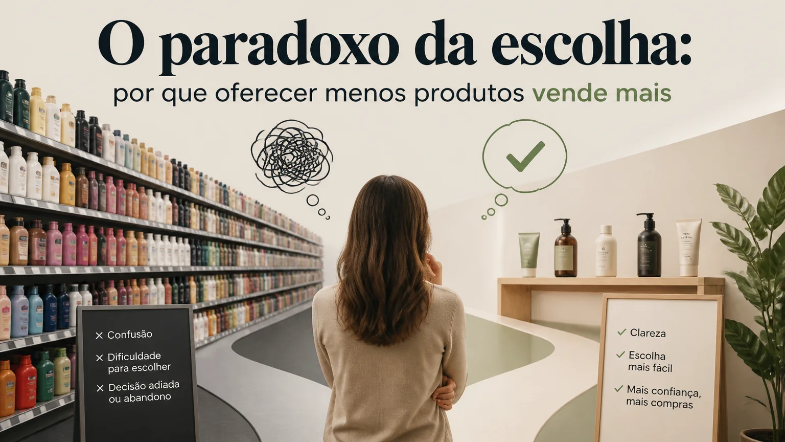 O paradoxo da escolha: por que oferecer menos produtos vende mais - psicologia marketing