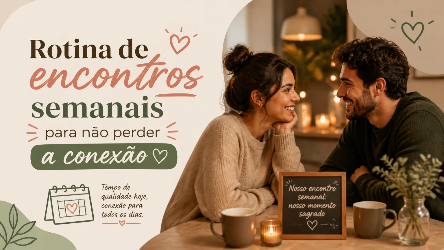 Rotina de encontros semanais para não perder a conexão - melhora relacao casal