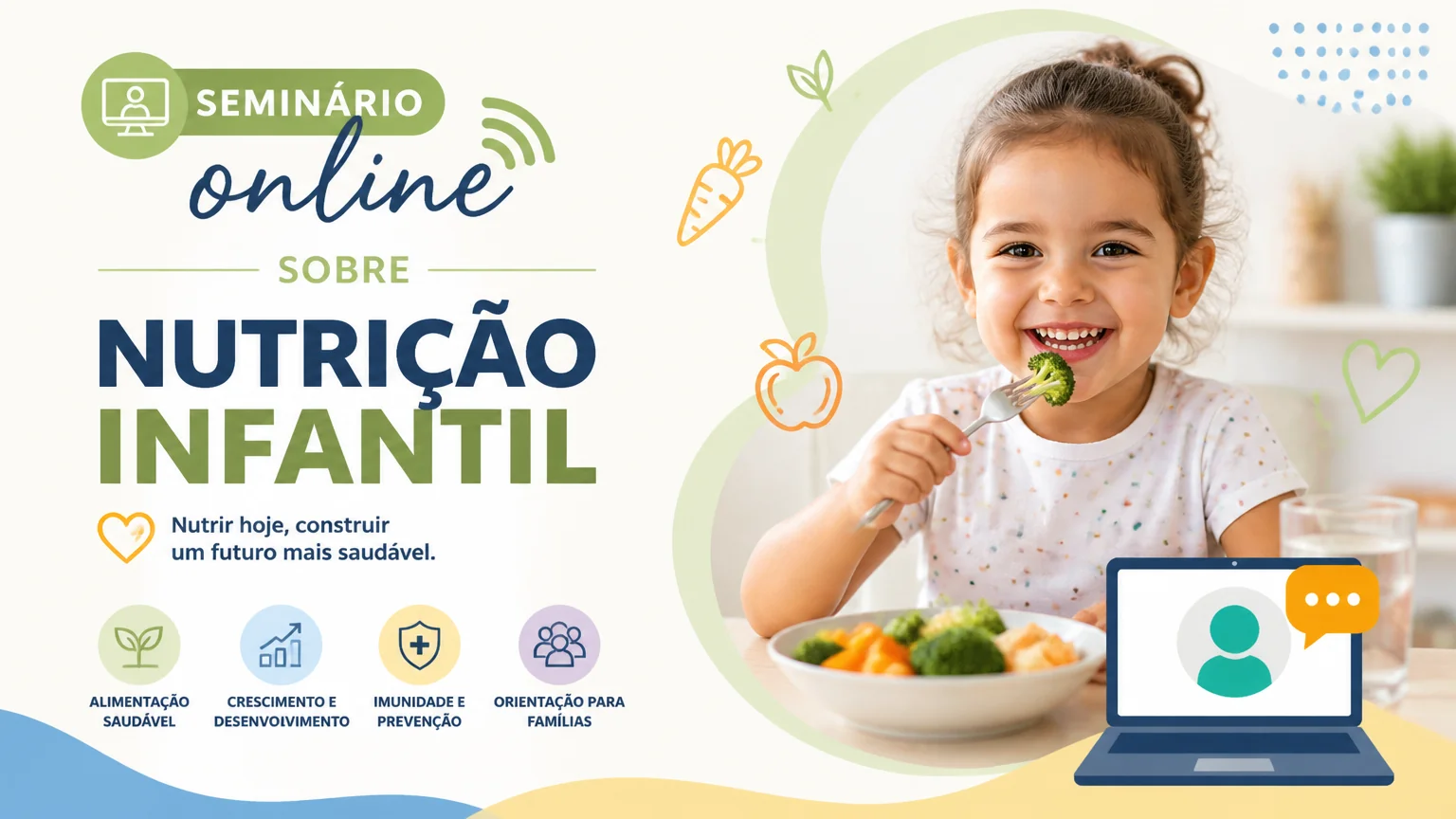 Seminário online sobre nutrição infantil