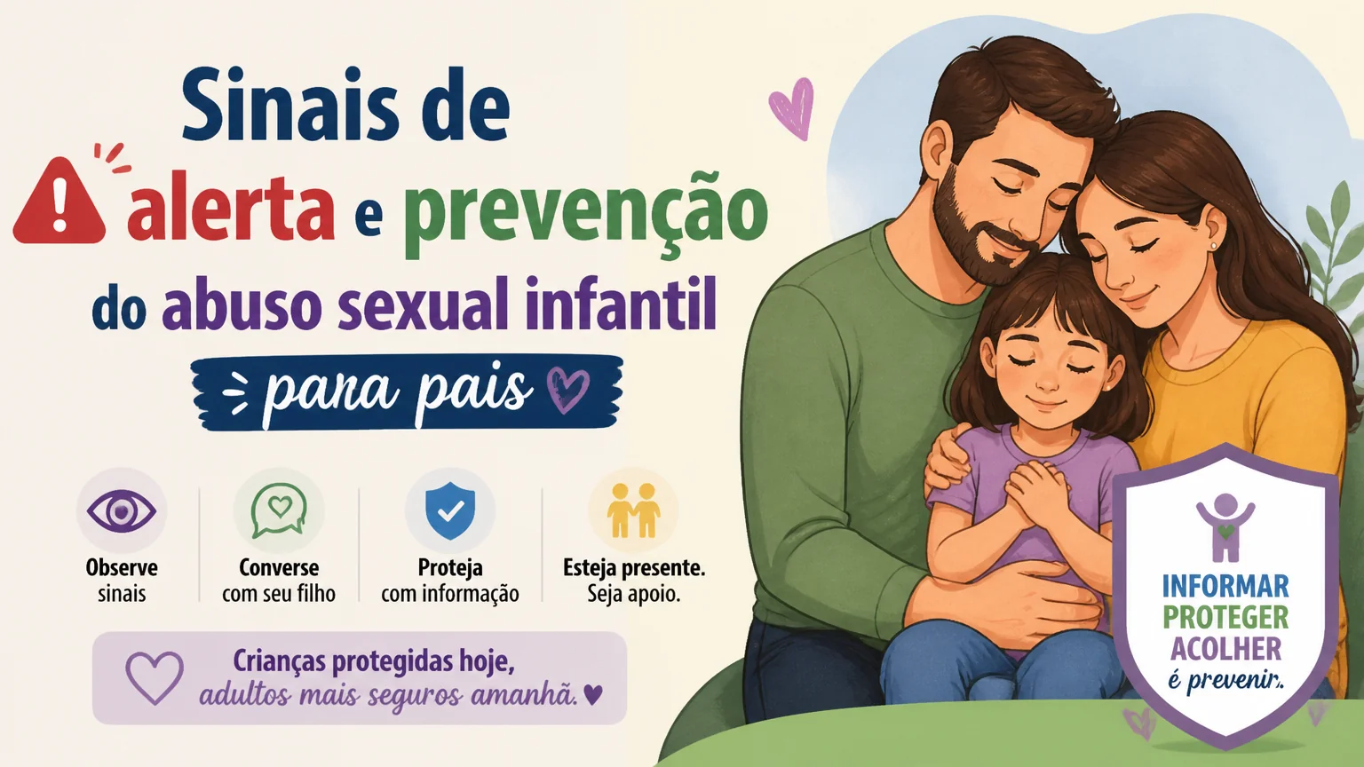 Sinais de alerta e prevenção do abuso sexual infantil para pais - educacao sexual pais