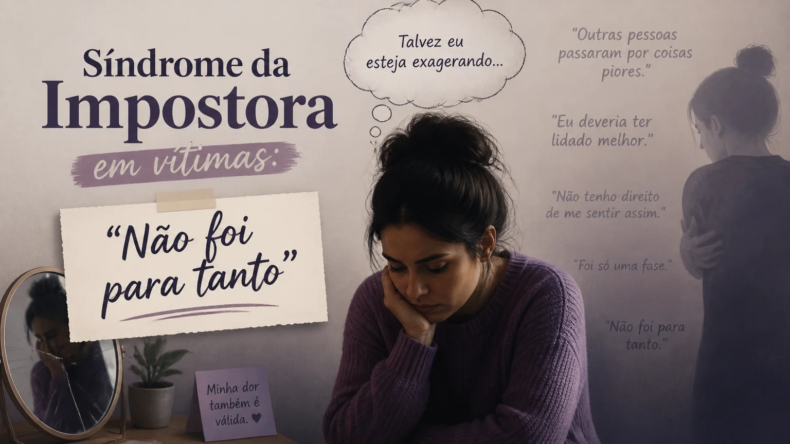 Síndrome da impostora em vítimas: 'não foi para tanto' - violencia domestica familiar