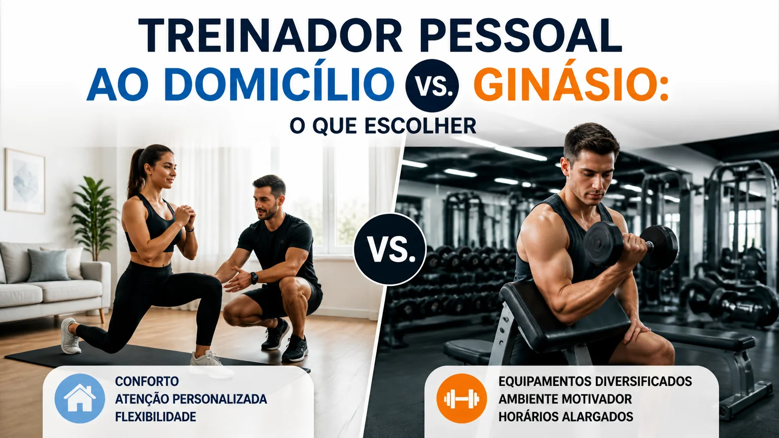Treinador pessoal ao domicílio vs. ginásio: o que escolher - treinador pessoal